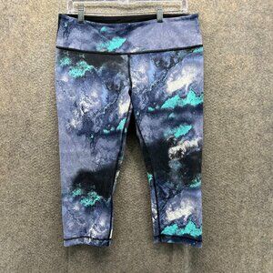 Lululemon Pants Womens 12 Purple Blue Athletic Yoga High Rise Legging Crop